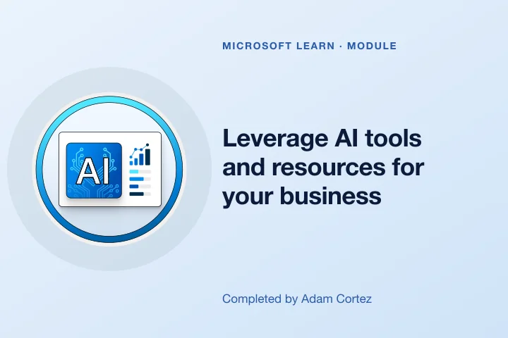 Leverage AI tools and resources for your business &mdash; Microsoft Learn