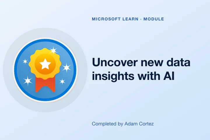 Uncover new data insights with AI &mdash; Microsoft Learn