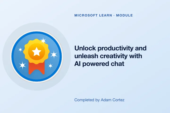 Unlock productivity and unleash creativity with AI powered chat &mdash; Microsoft Learn