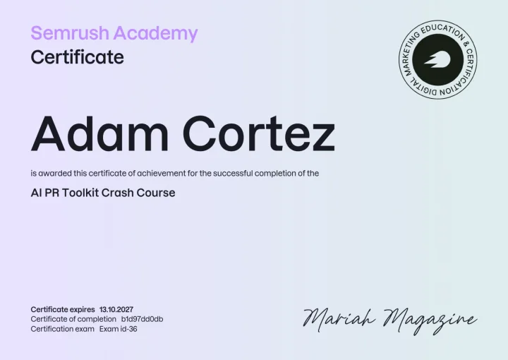 AI PR Toolkit Crash Course &mdash; Semrush Academy